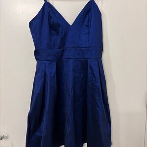 Juniors blue dress